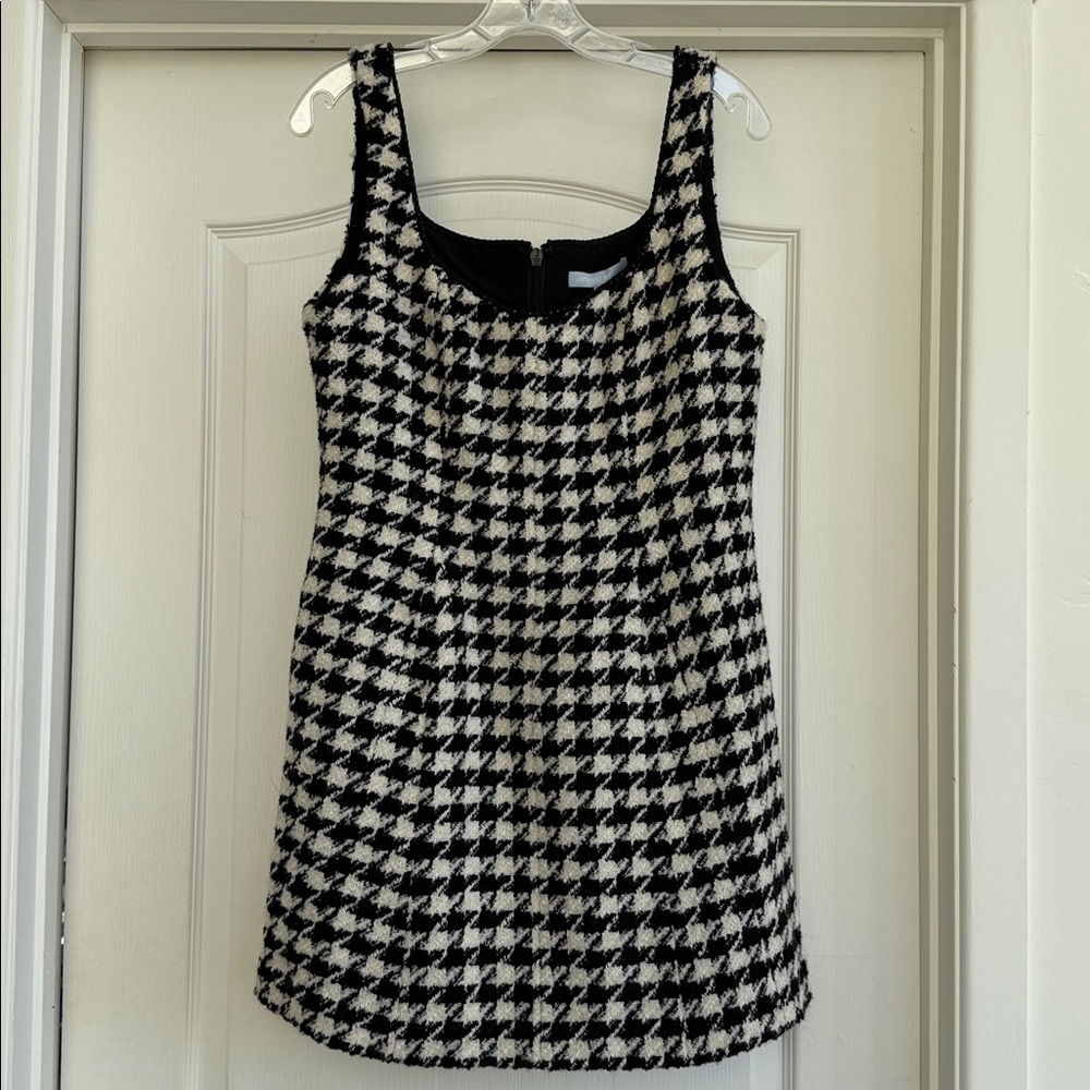 ANTONIO MELANI MACY DRESS WOOL BLEND SHEATH SLEEVELESS HOUNDSTOOTH SIZE 8 US - Picture 4 of 11